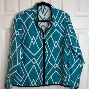 WINDING RIVER REVERSIBLE QUILTED COLLECTION 2IN1 ZIP PINNACLE PATTERN JACKET XL